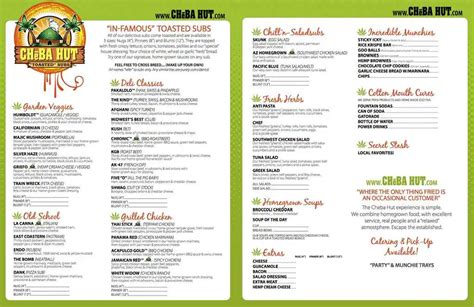 chibahut|cheba hut menu.